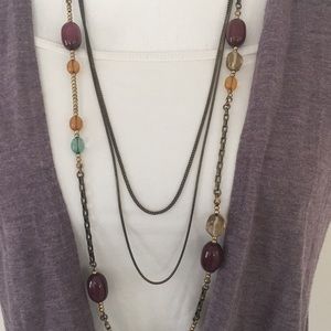 H&M multi strand bead necklace